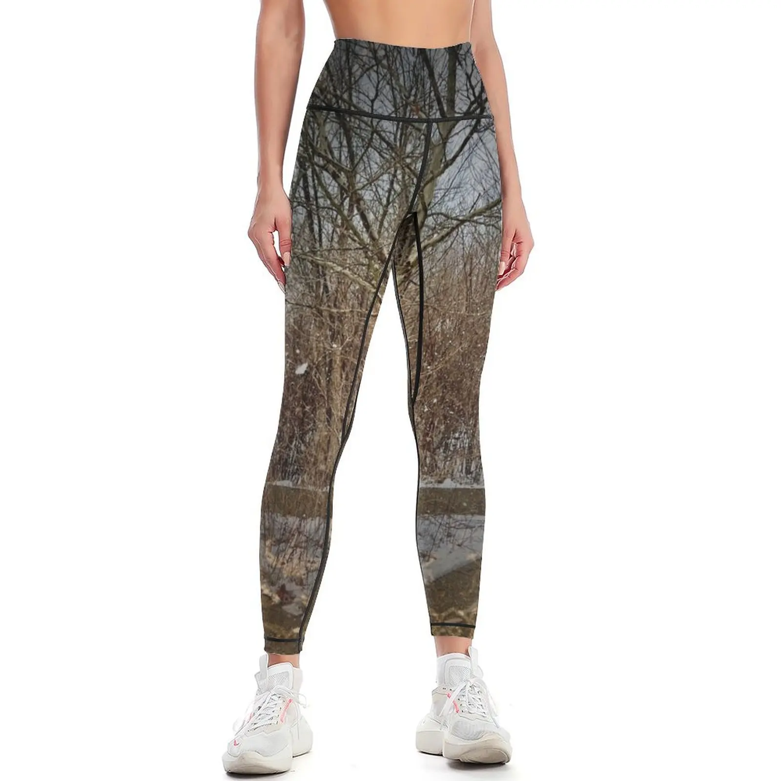 Yoga Fitness Park - Legging Kamuflase Gaya Winter Park Pakaian