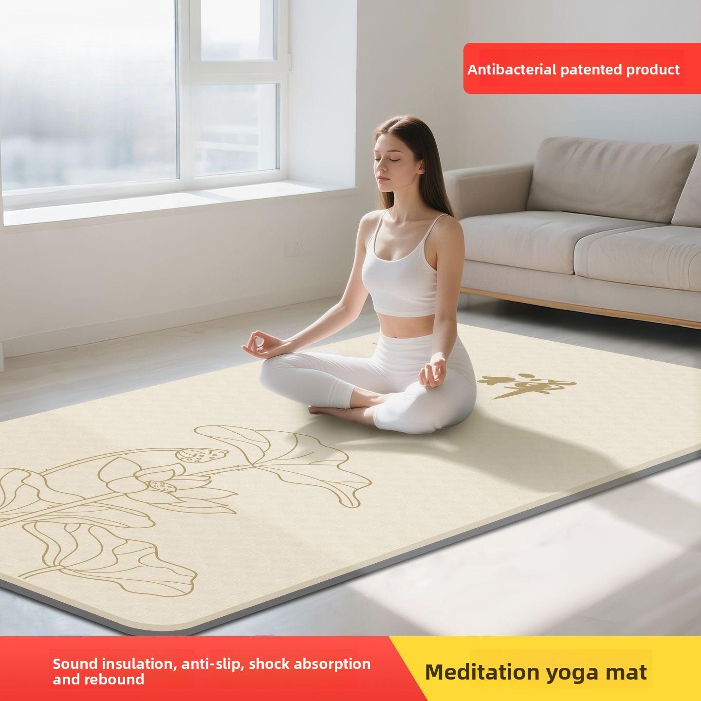 Yoga And Fitness Mat - Matras Yoga Wanita untuk Meditasi Zen,