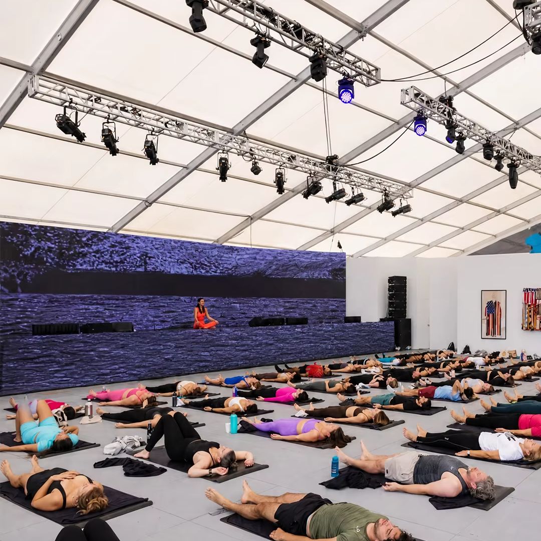 Tenda Atrium Aluminium Putih d - Yoga Fitness Retreat ulasan dan harga