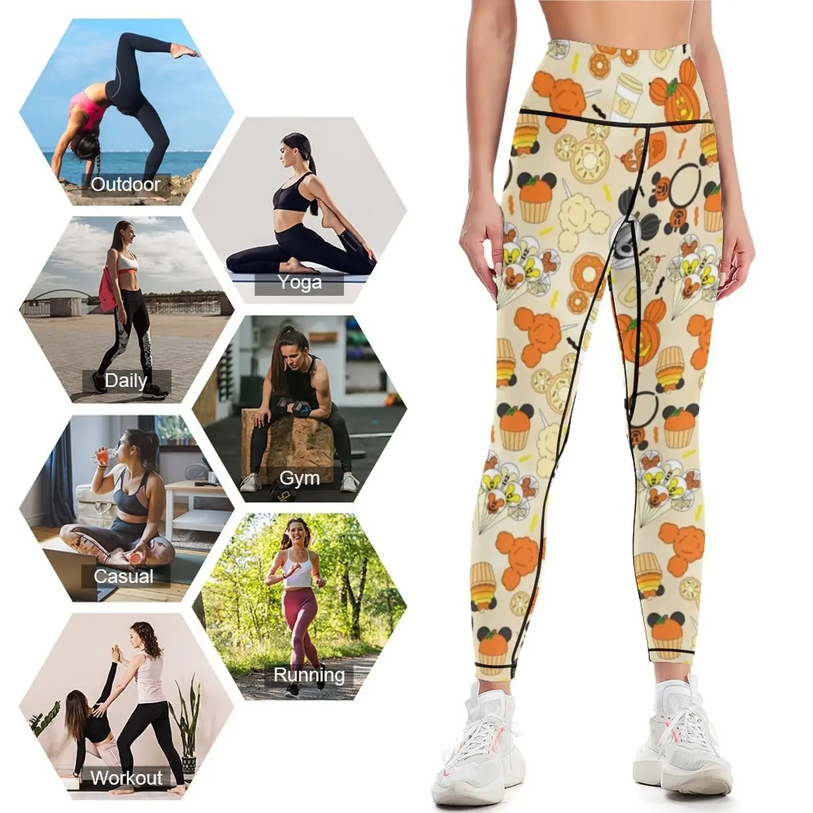 Legging Halloween Bertema Tama - Yoga Fitness Park ulasan dan harga