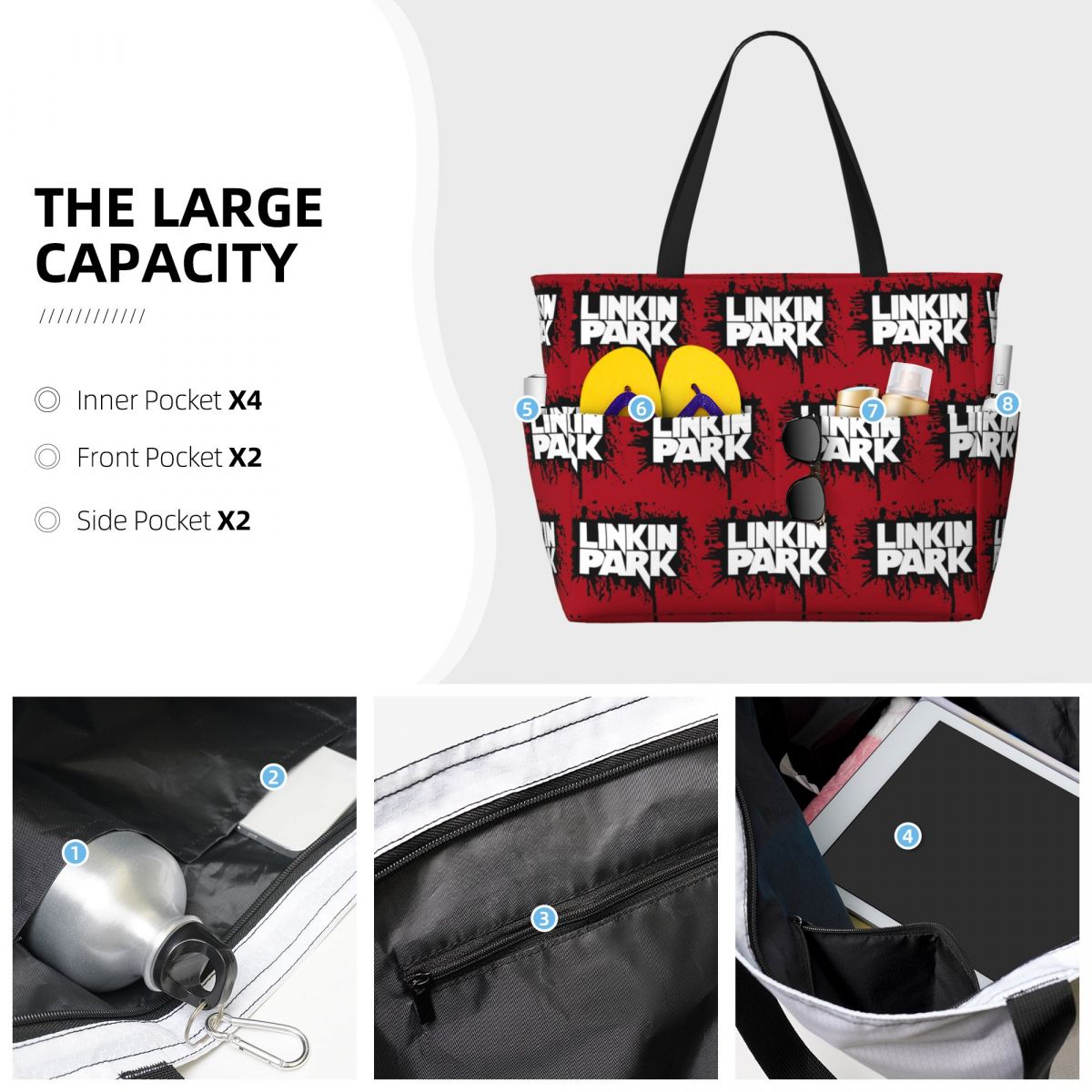 Tas Tote Pantai Linkin Park Ba - Yoga Fitness Park ulasan dan harga